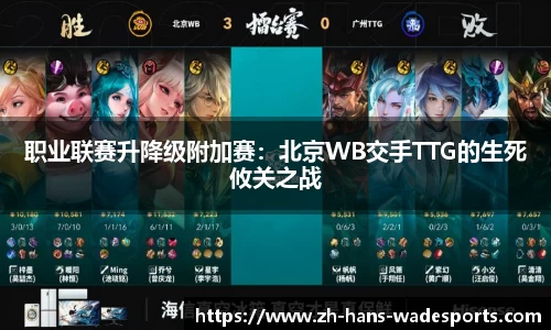 职业联赛升降级附加赛：北京WB交手TTG的生死攸关之战